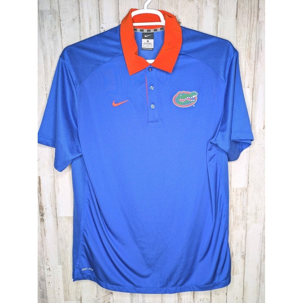Florida Gators Nike Dri-FIT Polo Shirt Mens XL Blue Orange Golf NCAA Performance